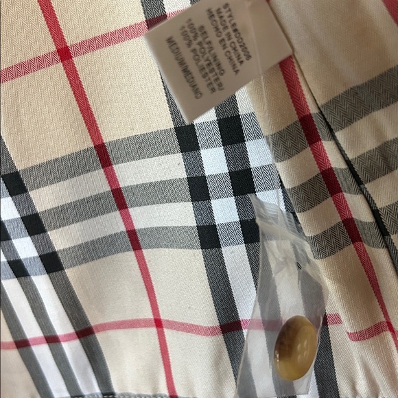Dress Day Beige Jacket with Red and Black Plaid Lining NWOT - Picture 3 of 3